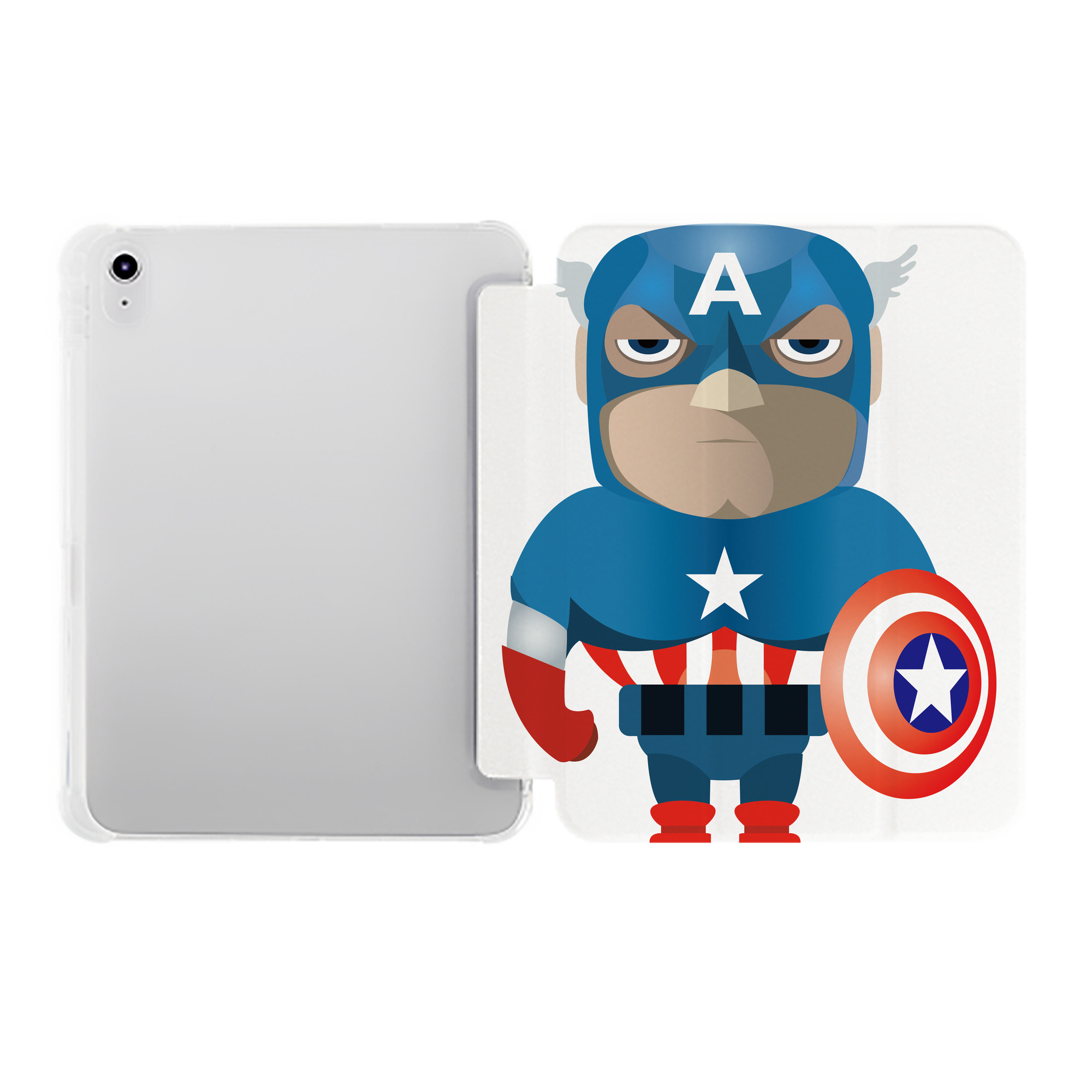 （画像用） アベンジャーズ The Avengers IPad ケース ペン収納付き 三つ折りスタンド PUレザー×シリコン 対応機種9.5/10.5/10.9インチ
